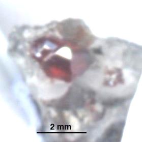 mini cristal de CINABRIO gema de Almaden Ciudad Real recogido por Agustín Rubio